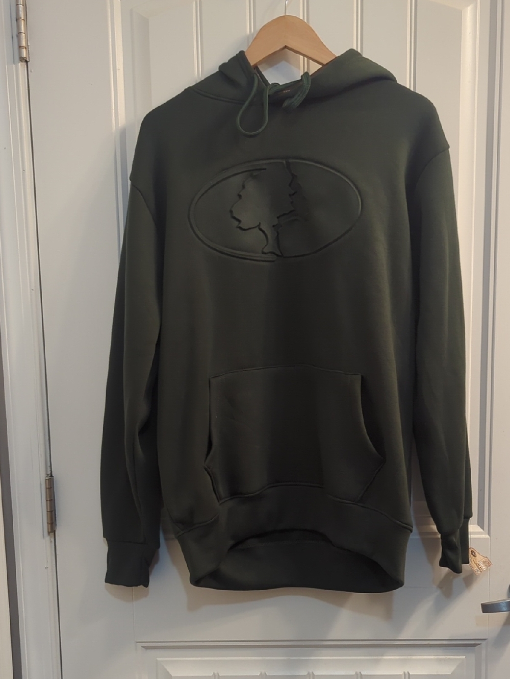 Mossy Oak Olive Green Pullover Hoodie with Debossed Logo NWT